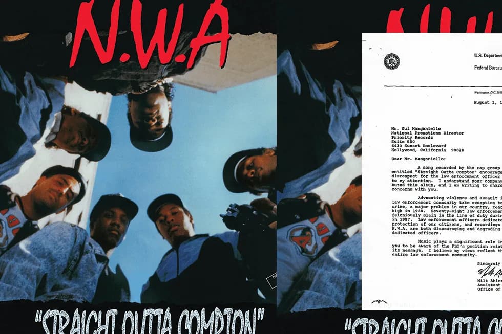 The FBI sent Ruthless Records a warning letter in response to N.W.A’s ‘Straight Outta Compton’ album content