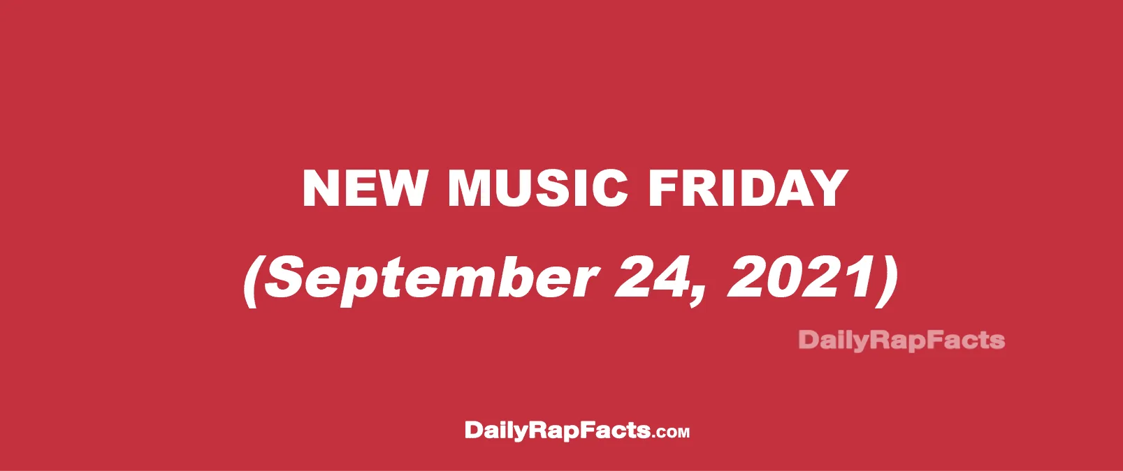 New Music Friday (September 24, 2021)