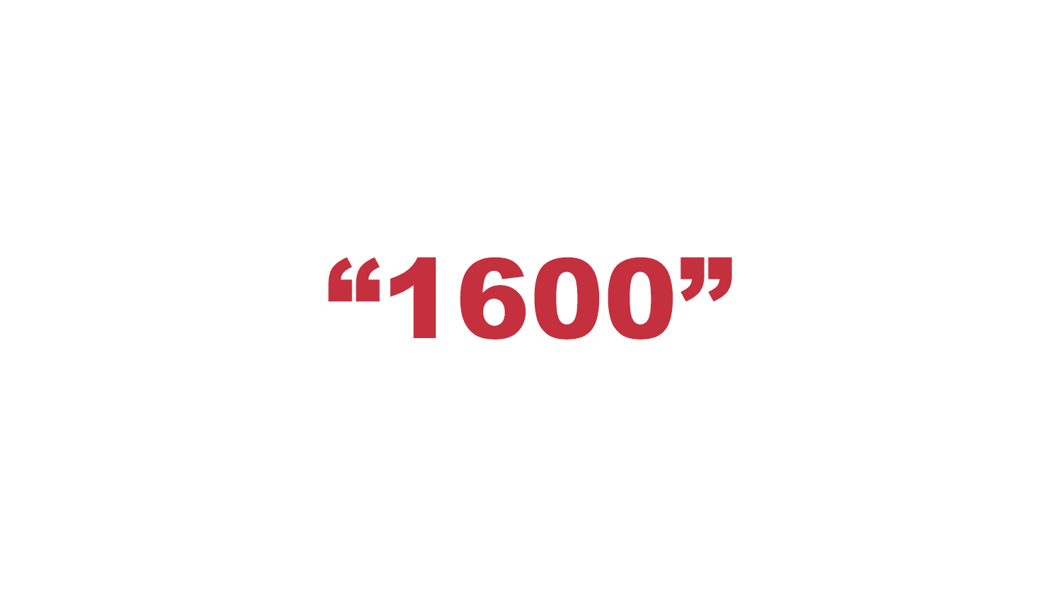 What does “1600” mean?