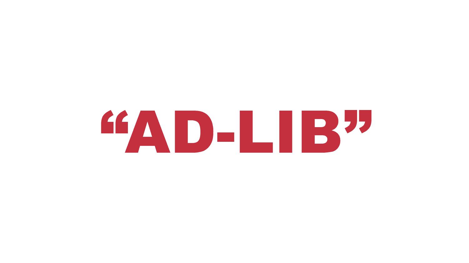 What does “Ad-lib” mean in rap?