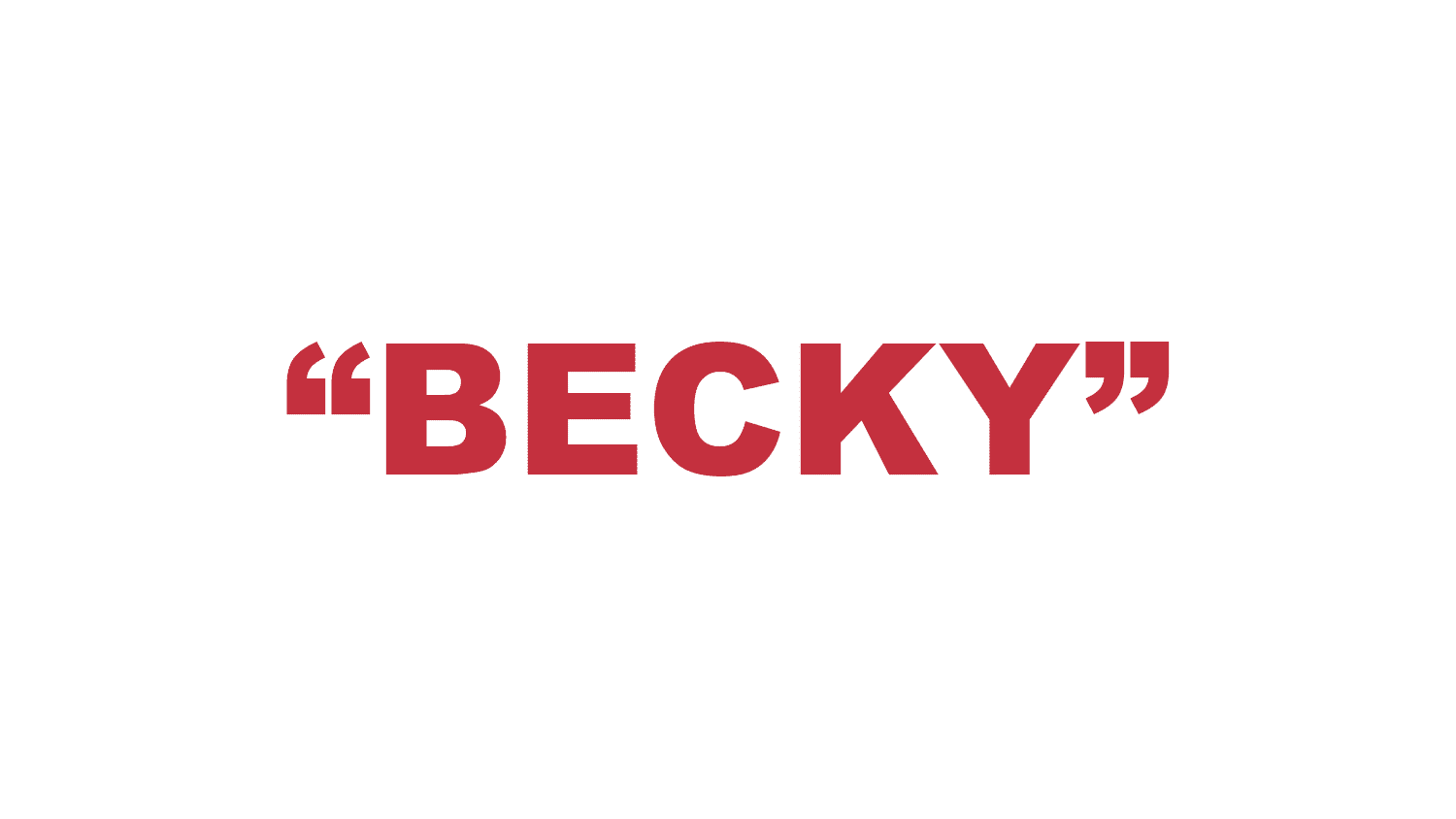 What does “Becky” mean in rap?