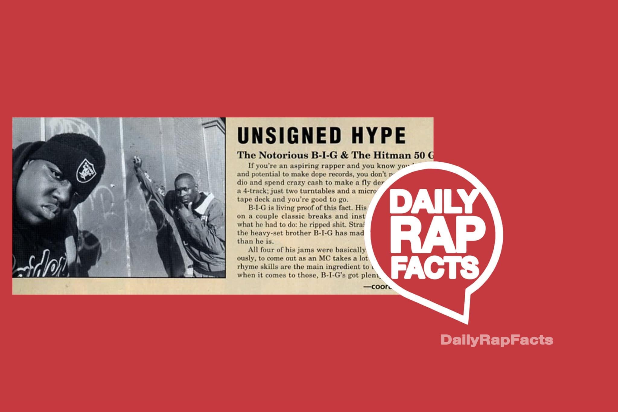 The Notorious B.I.G. was featured in The Source’s ‘Unsigned Hype’ in 1992