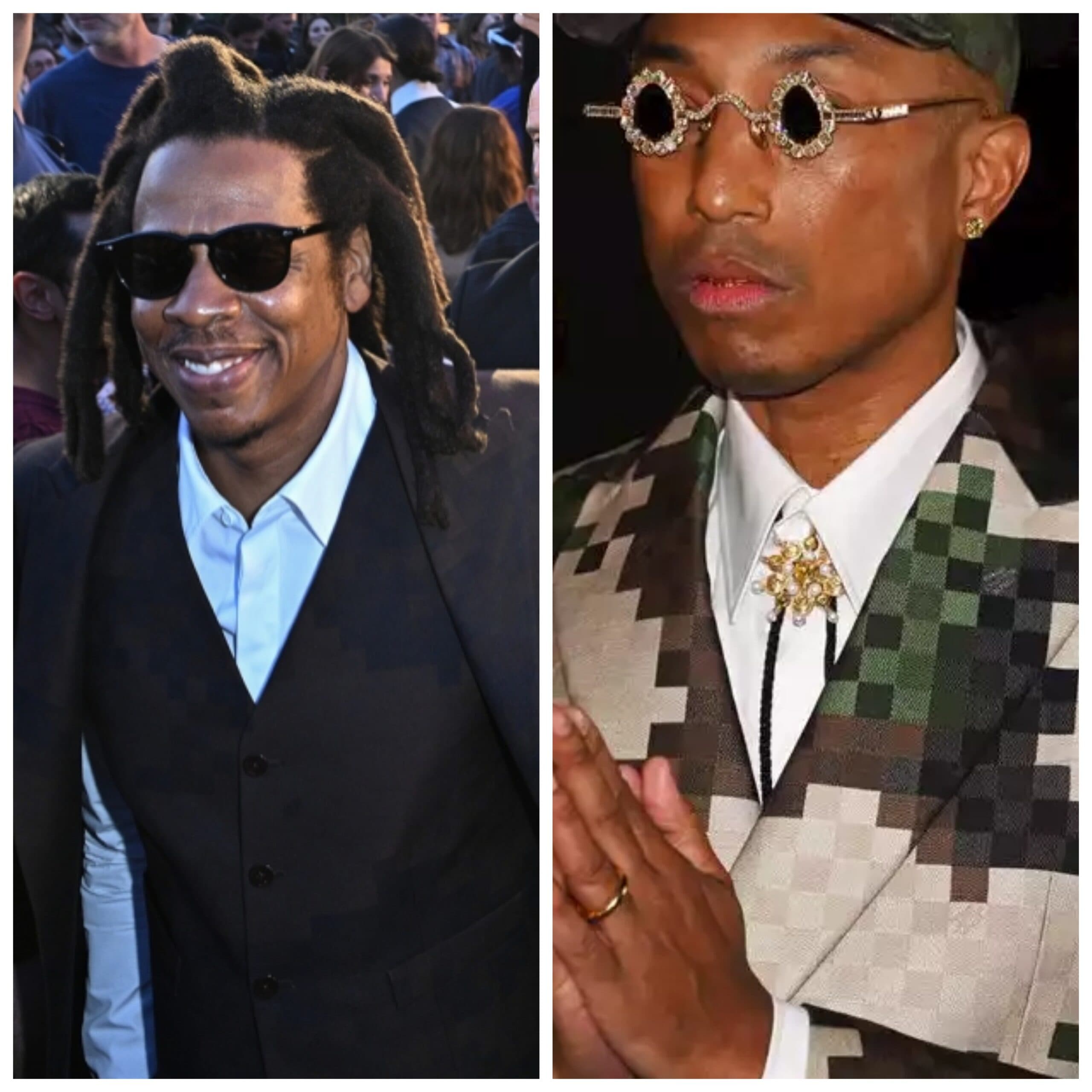 Jay-Z pops up at Pharrell’s Louis Vuitton fashion debut