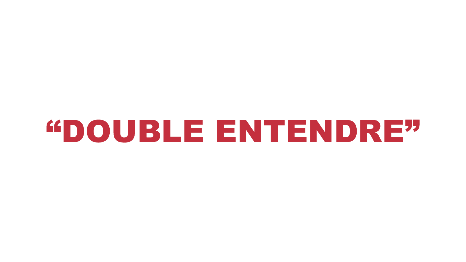 What does “Double Entendre” mean in rap?