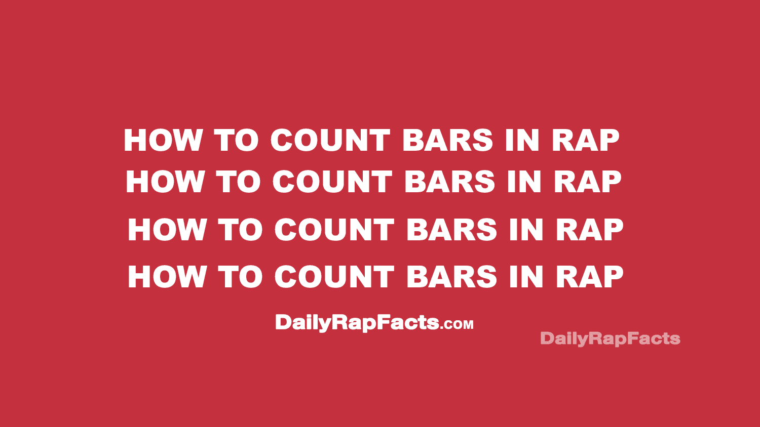 How to Count Bars in Rap