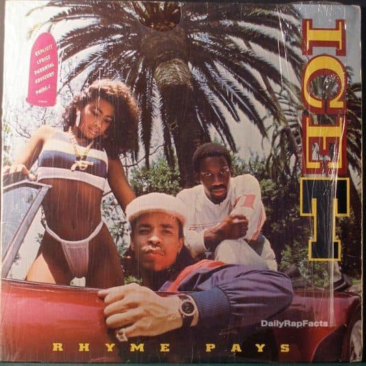 Ice-T’s album “Rhyme Pays” was the first rap album to carry a Parental Advisory label