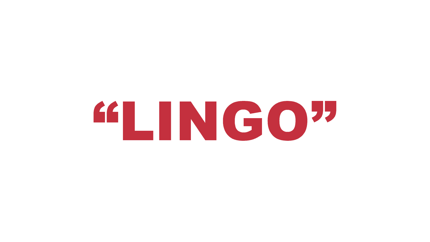 What does “Lingo” mean?