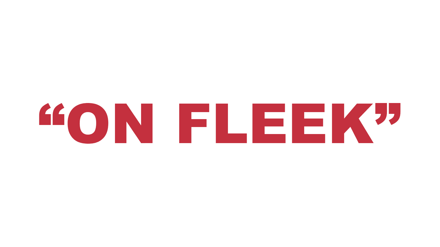 What does “On Fleek” mean?
