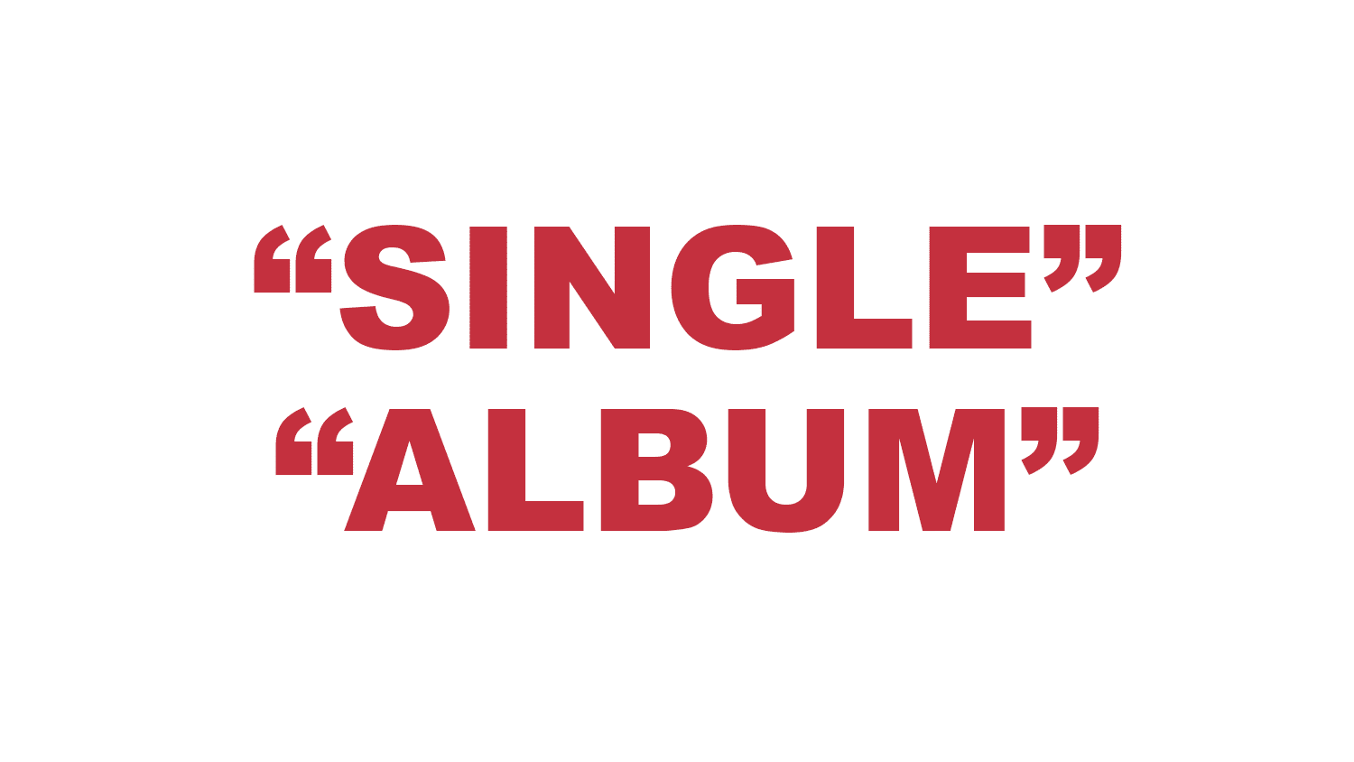 What does “Single” and “Album” mean?