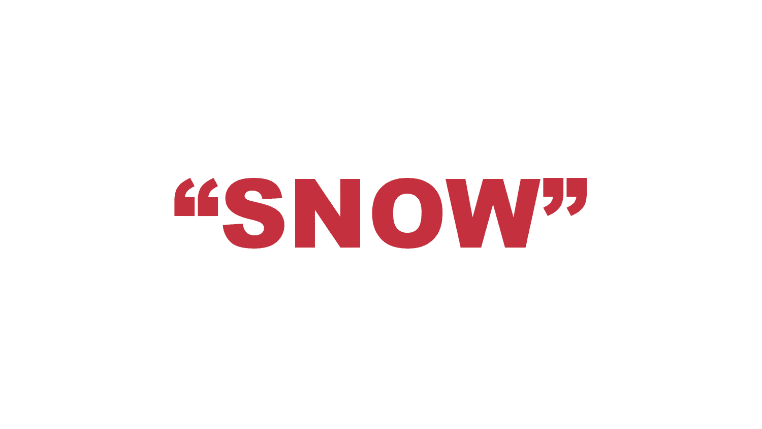 What does “Snow” mean in rap?