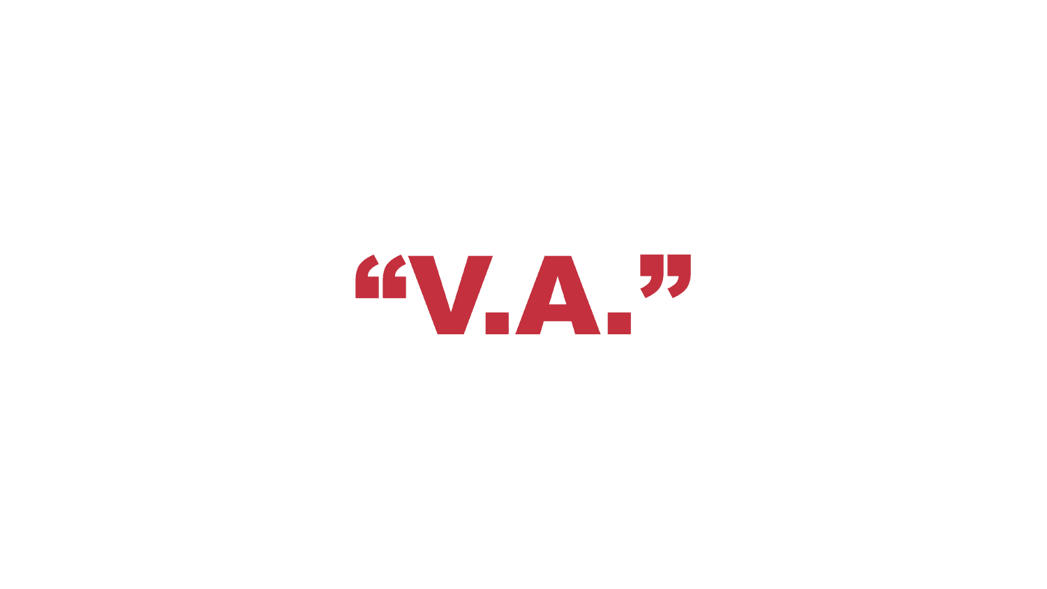 What does “V.A.” mean?